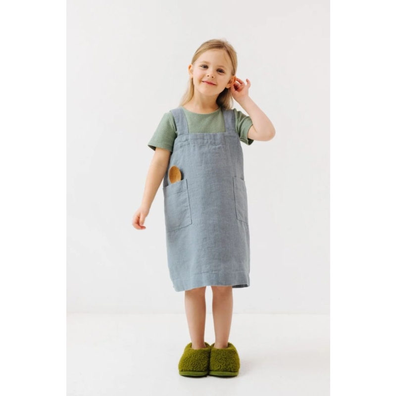 Linane laste põll pinafore blue fog.jpg