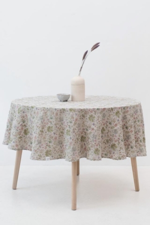 Botany 2 Lightweight Linen Round Tablecloth