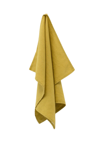 Lemon Curry Linen Kitchen Towel