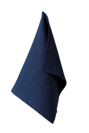 Navy Linen Kitchen Towel