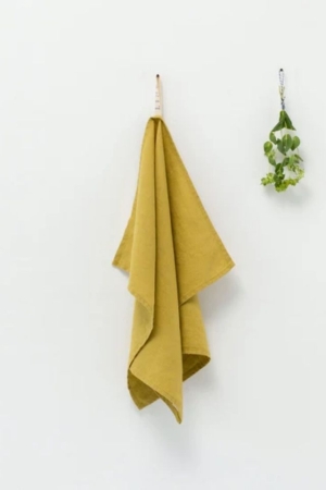 LINEN WAFFLE KITCHEN HAND TOWEL PISTACHIO GREEN