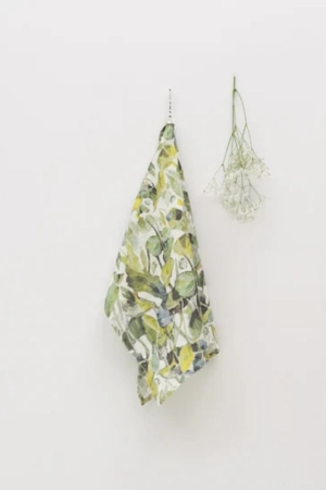 LINEN WAFFLE KITCHEN HAND TOWEL PISTACHIO GREEN