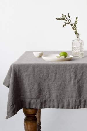 Ash Linen Tablecloth