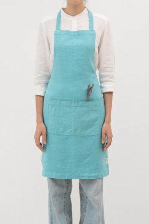 Coastal Blue Linen Daily Apron