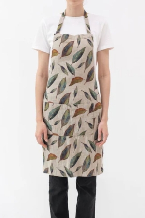 Golden Fall on Natural Linen Daily Apron