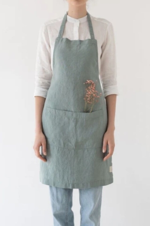 Green Milieu Linen Daily Apron